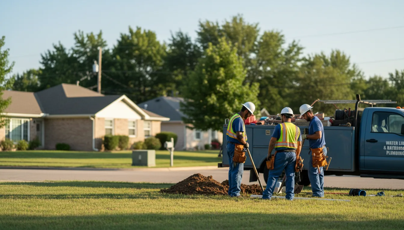 Residential water line and bathroom plumbing service in New Market, IN